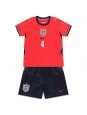 Anglie Declan Rice #4 Venkovní dres pro děti MS 2026 Krátký Rukáv (+ trenýrky)